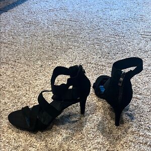 Elegant Black Strappy Heels